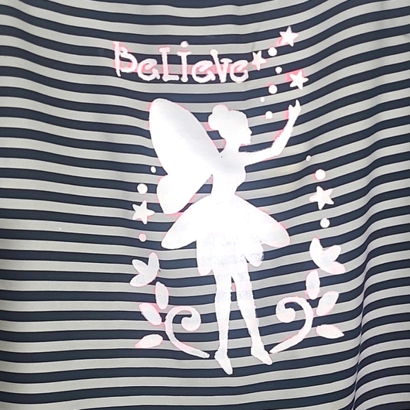 T shirt top 3/4 long sleeve lightweight Handpainted Fairy  Fairycore Whimsigoth - Picture 1 of 4